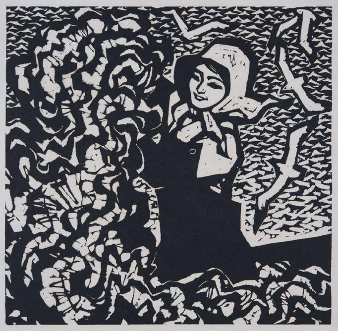 张白波木刻版画作品欣赏