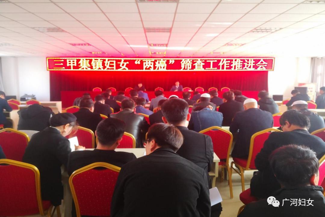 【两癌宣传】广河县三甲集镇召开妇女"两癌"检查工作推进会