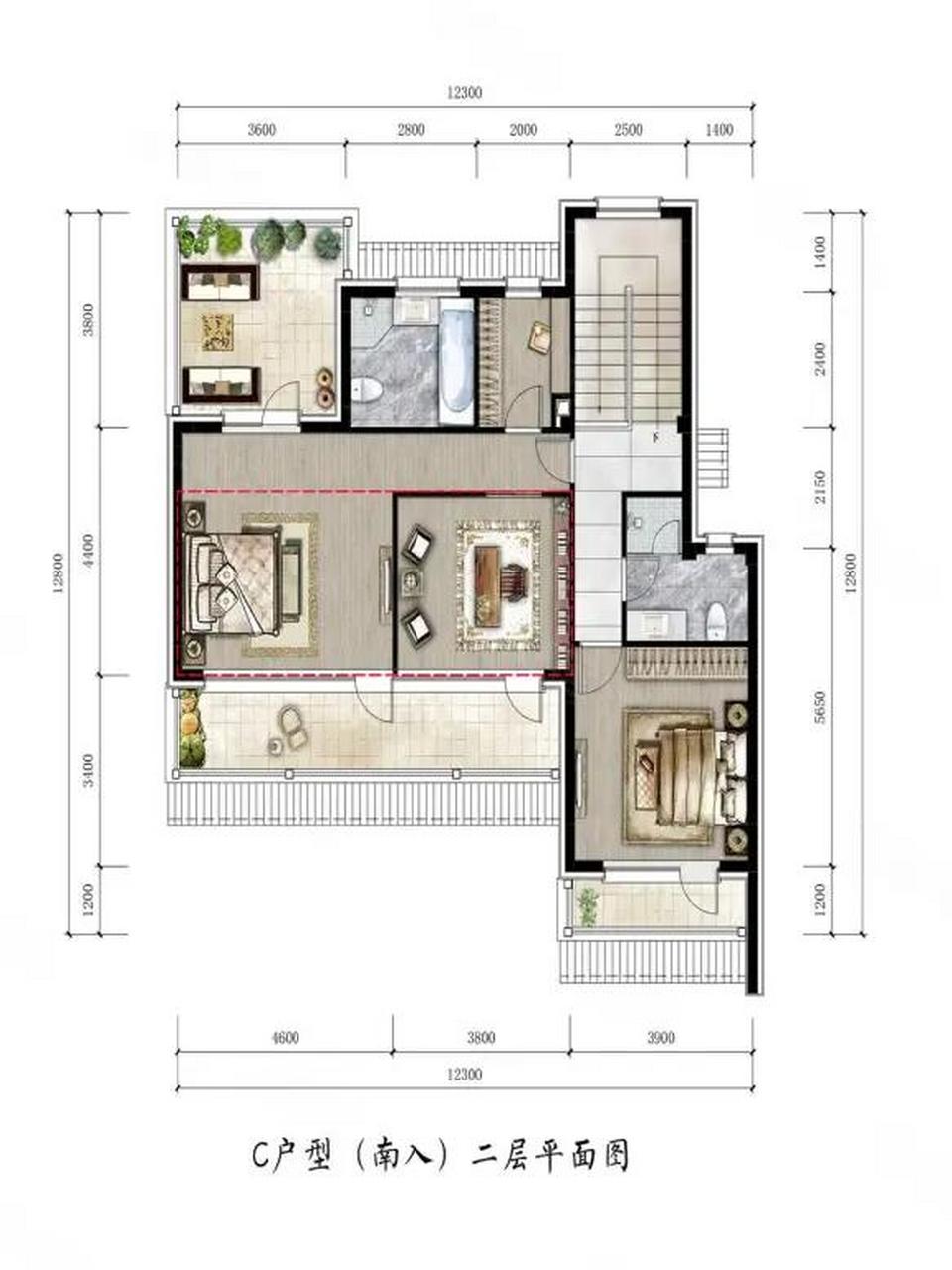 喜欢不需要理由!中式合院双层户型的魅力就是如此吸晴!