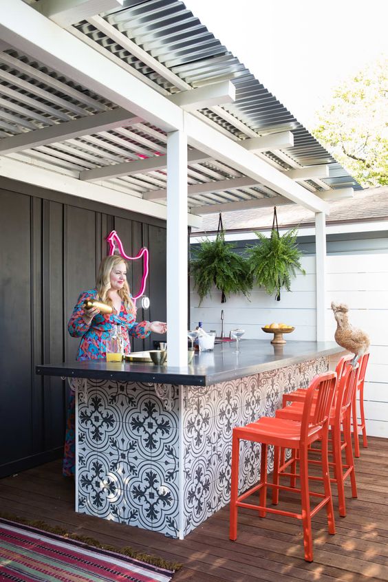 有格调的庭院都有一个小吧台