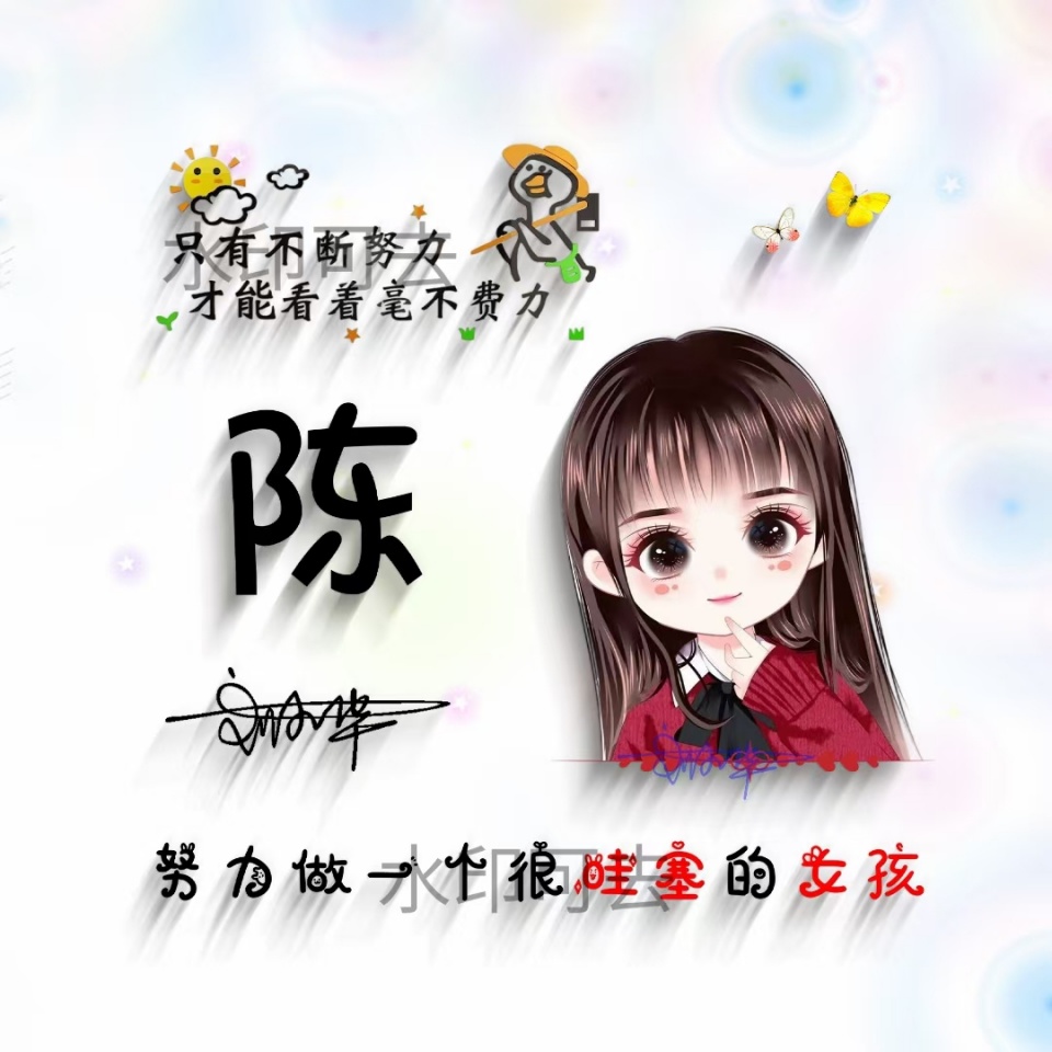 微信头像,姓氏头像,新款3d唯美照片艺术签名头像,彰显你的个性