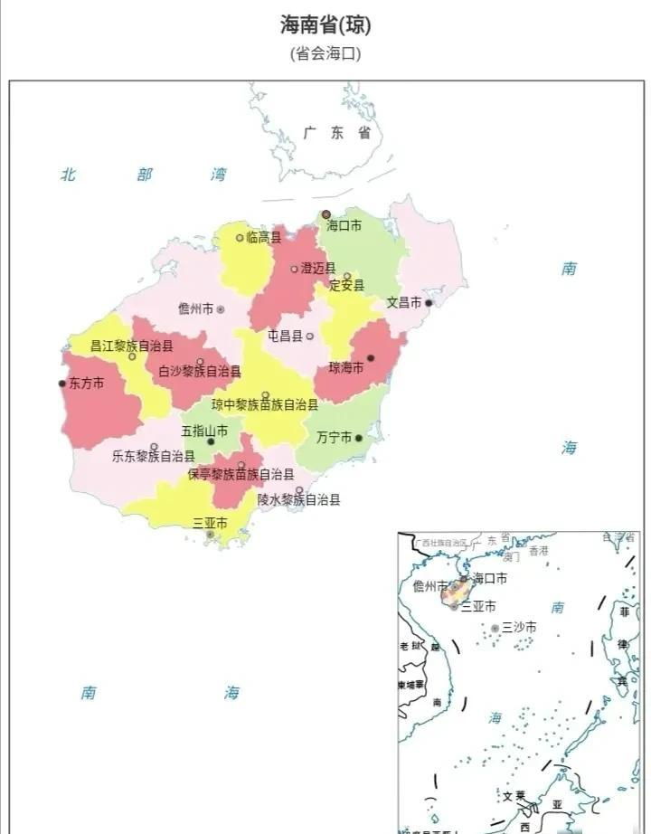 海南行政區劃調整設想,湛江併入海南,新設4個地級市