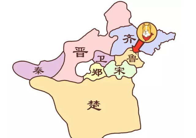 春秋战国地图卡通图片