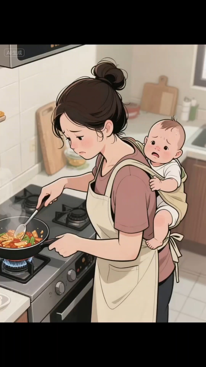 一个人带娃的心酸瞬间