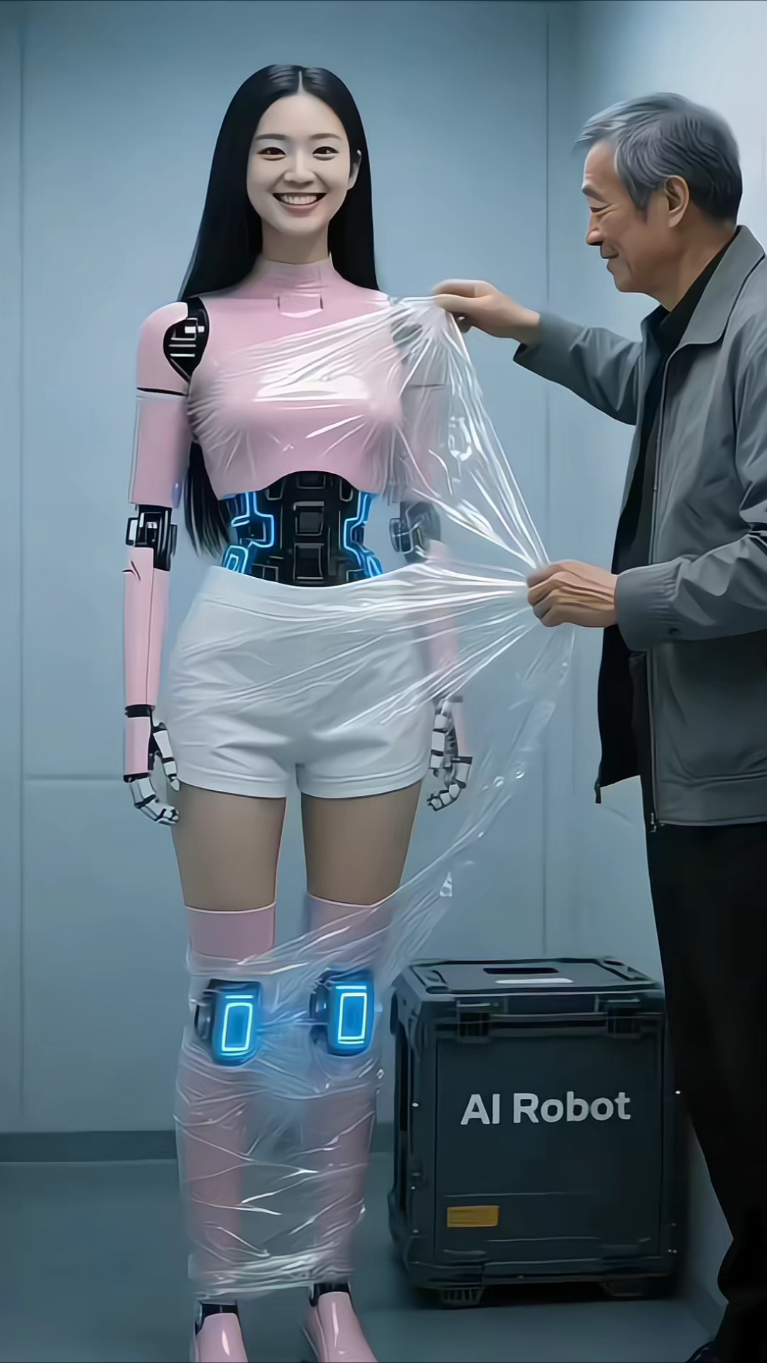 做家务的机器人女孩