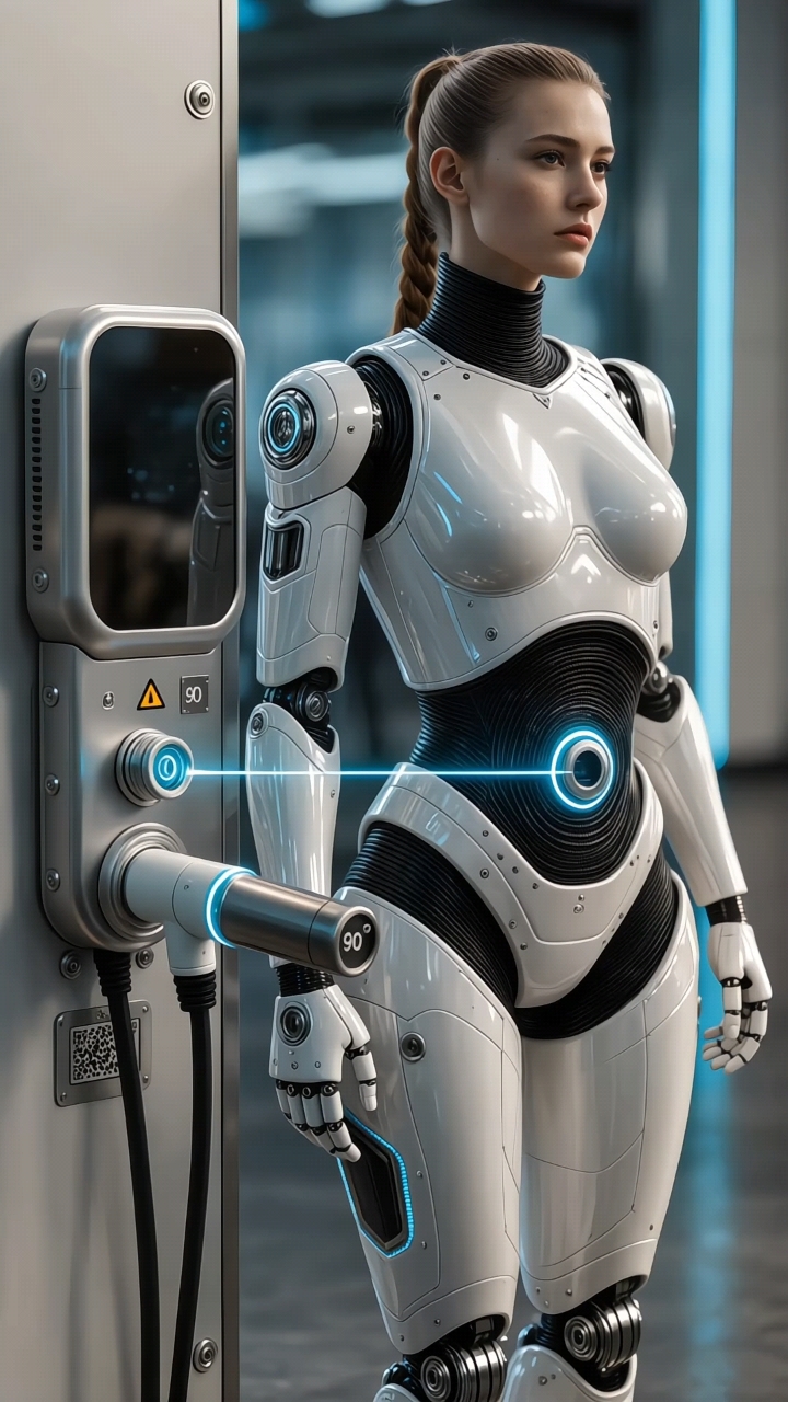 机器人美女充电