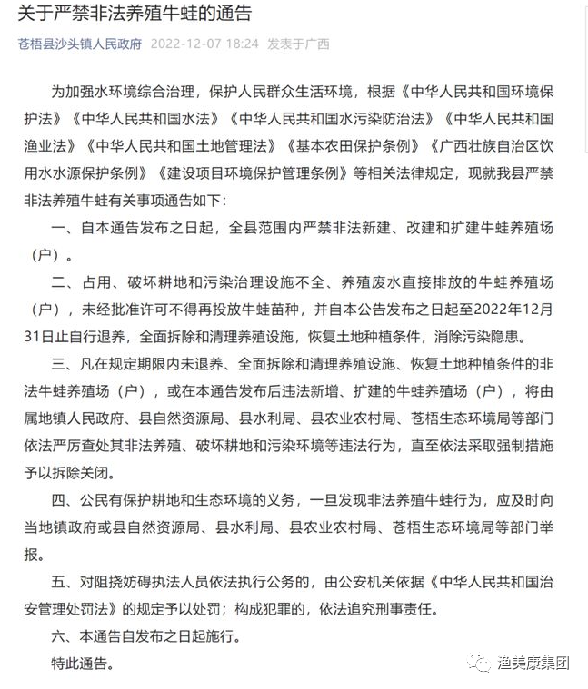 2022牛蛙禁止养殖省份图片