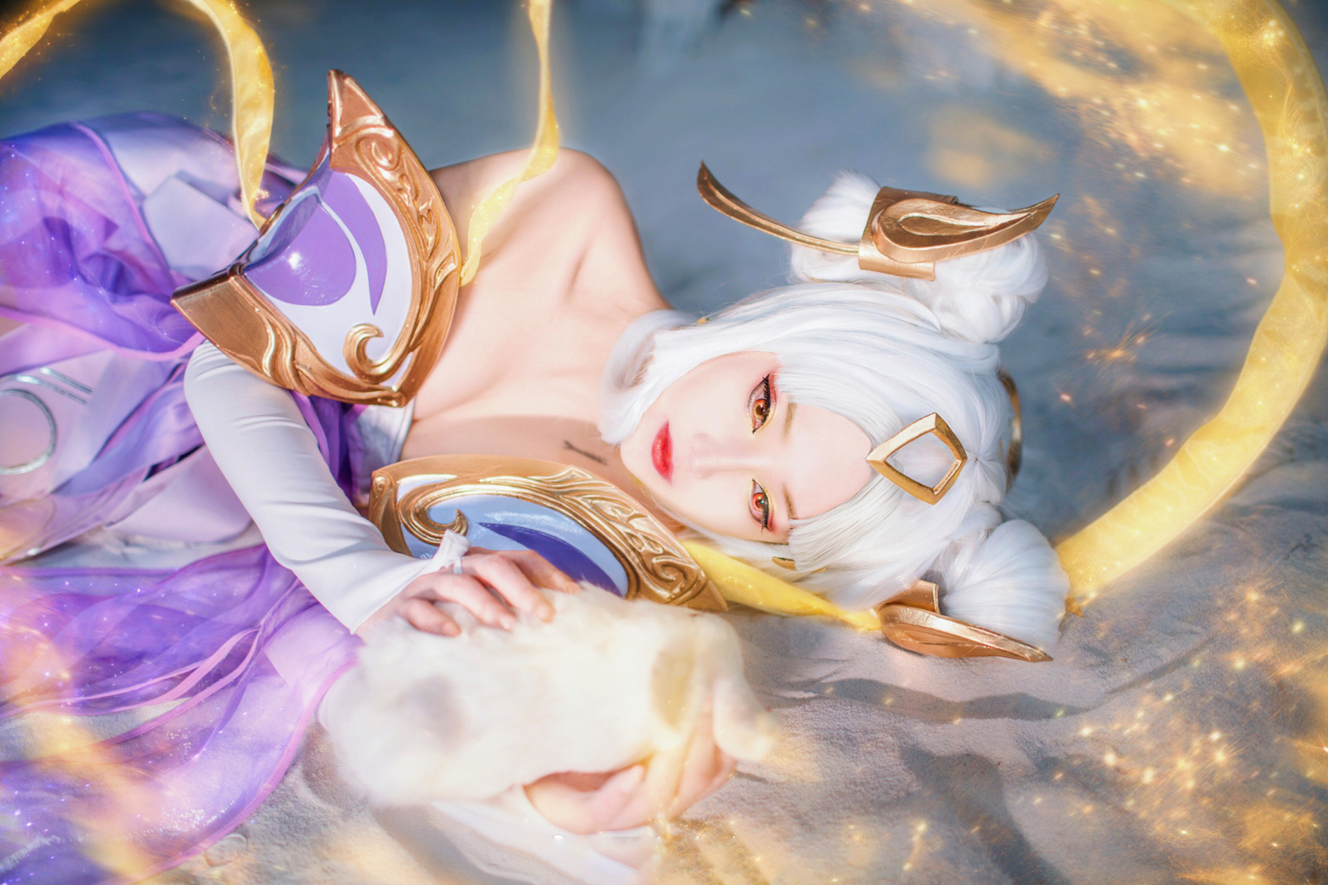 竞燃是你# 王者荣耀嫦娥绝美cos,一起来庆祝亚运会王者荣耀中国队