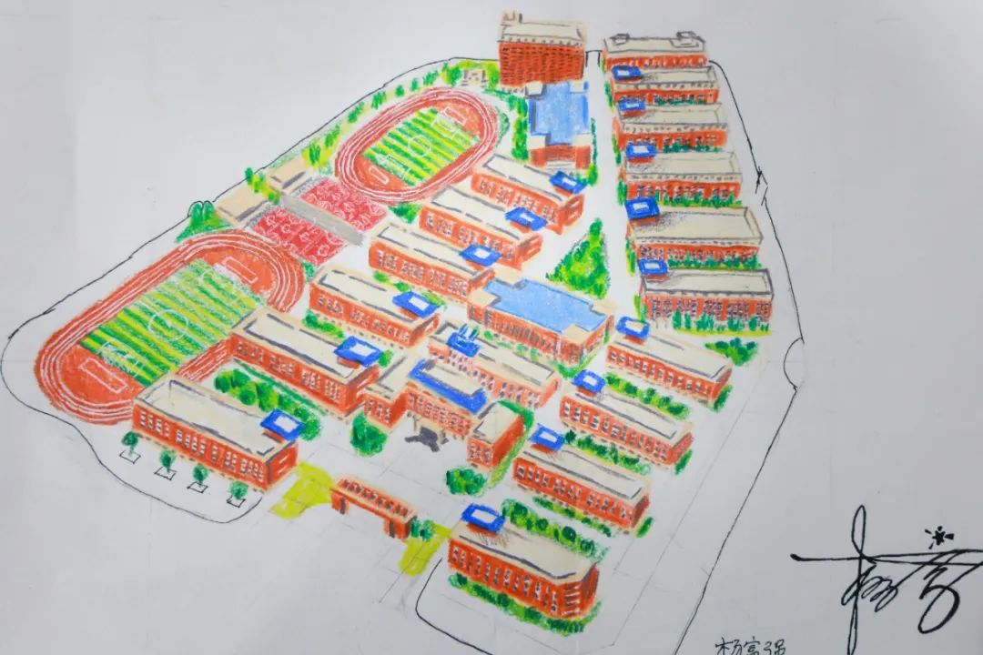 心怀热爱,绘我所见——来看启臻学子手绘校园地图啦