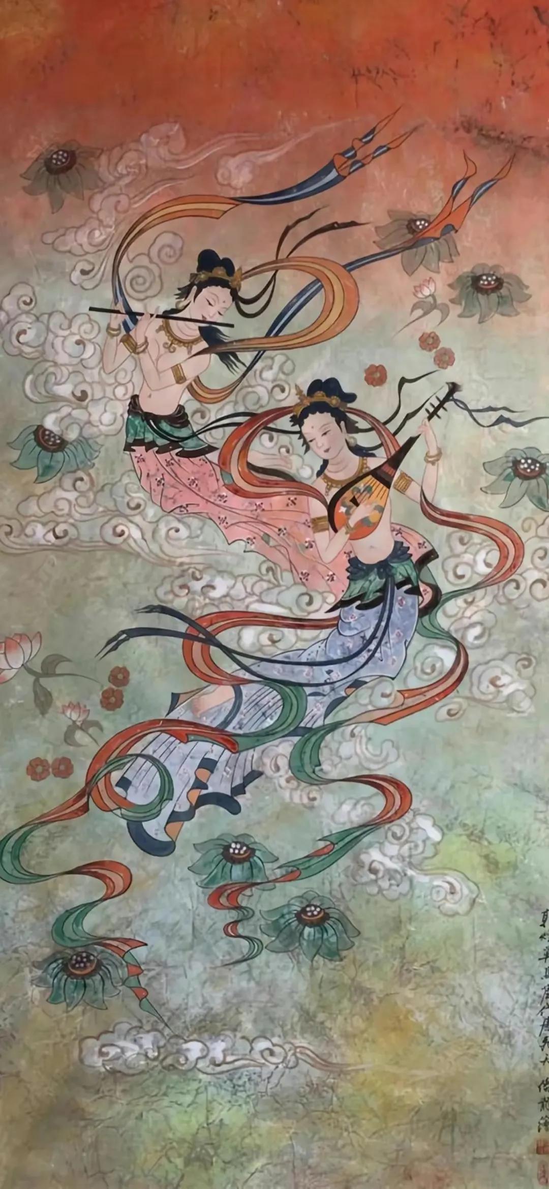 敦煌飞天系列手机壁纸