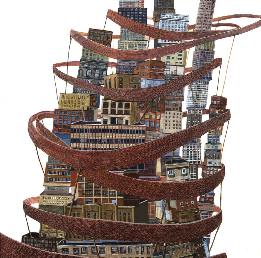 疯狂城市插画,想象力太丰富︱插画家amy casey作品