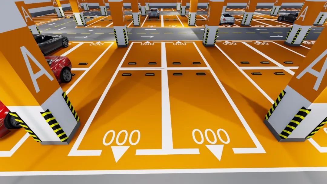 地下停车场规划设计之3d效果图