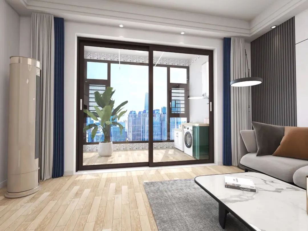 澳普利发门窗阳台与客厅是否安装推拉门看完后不会再犹豫