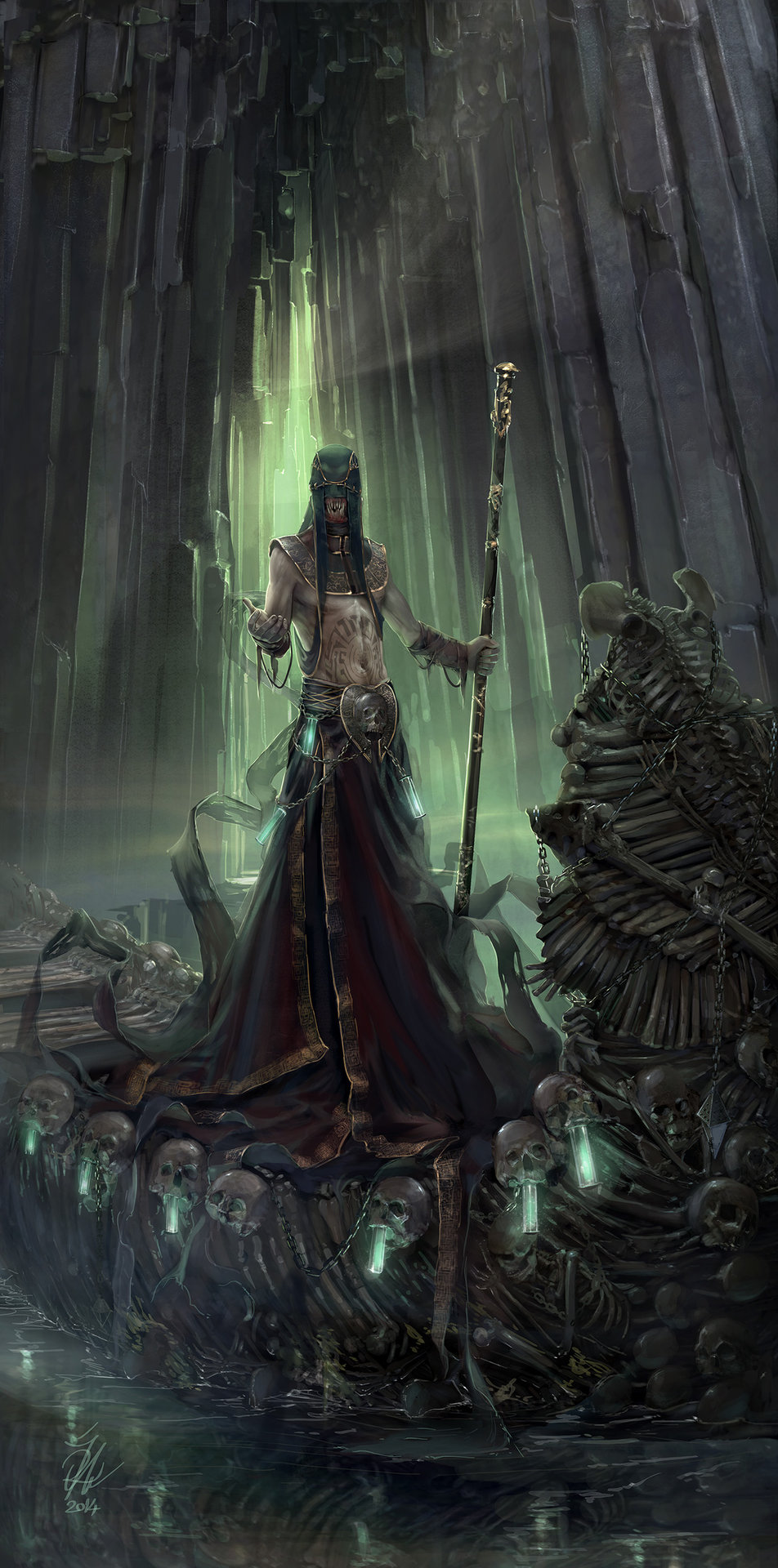 穿越迷离冥界:cg绘画中船夫卡戎的艺术奇境