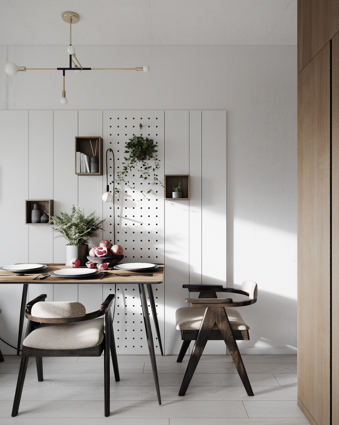 49平的小两居,不拆墙也能打造出宽敞舒适感,书房效果很nice