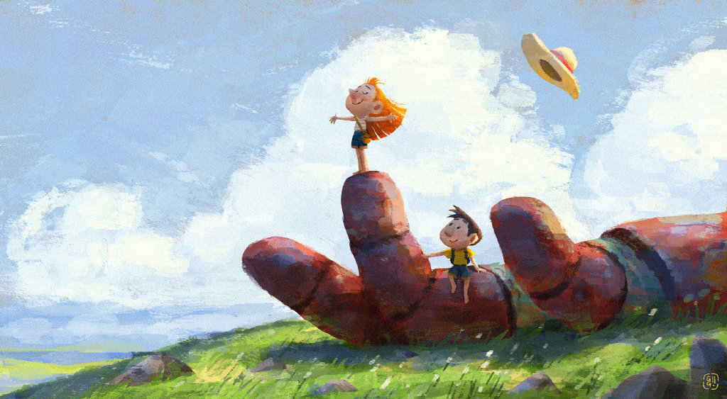 温暖人心的治愈系童话风插画光影在每一幅画运用的都恰到好处