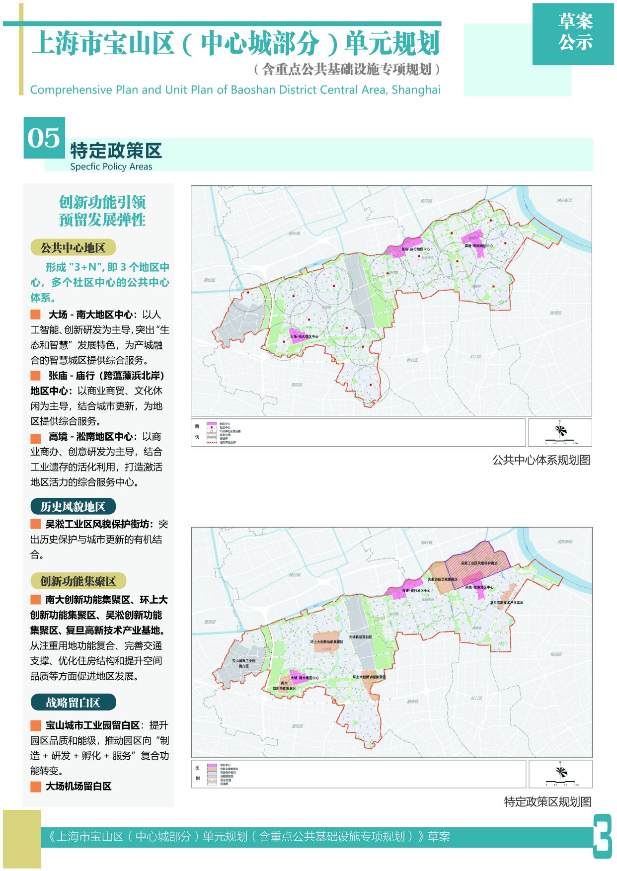 关于《上海市宝山区(中心城部分)单元规划(2020-2035年)》公示