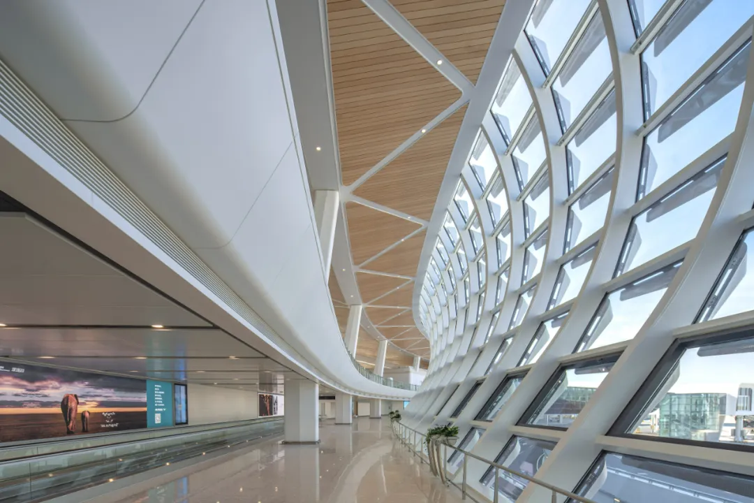 深圳宝安国际机场卫星厅正式投运,建筑外壳呈"蛋卷形"