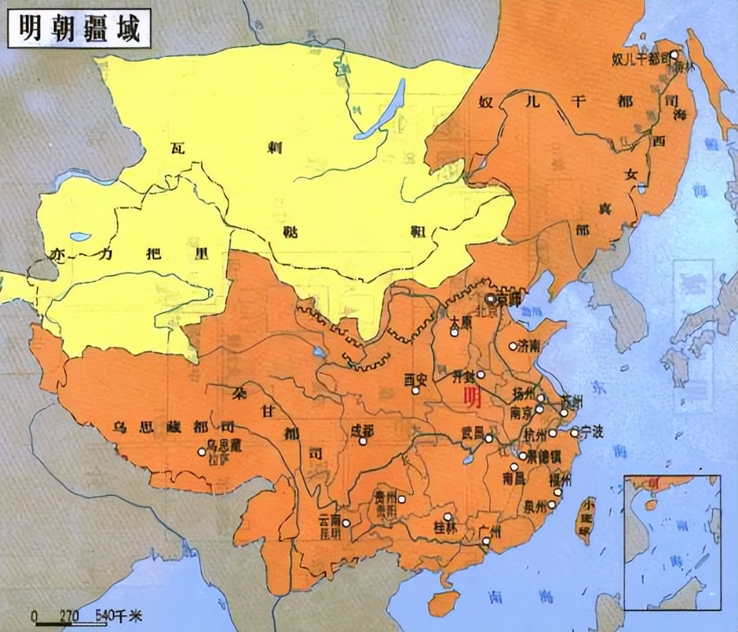中国历史上领土面积最大的四个王朝