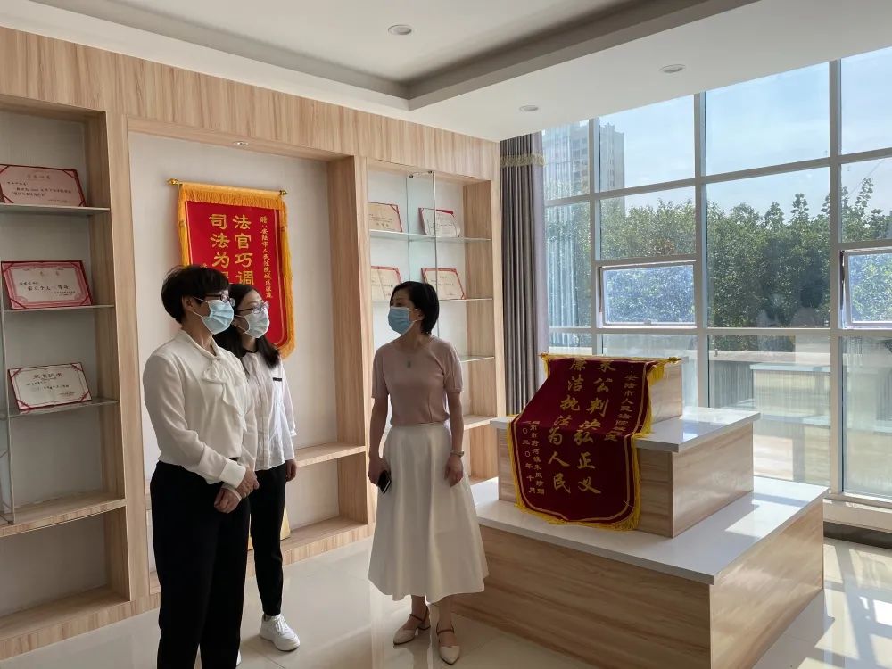 孝感市妇联蔡桂红书记到安陆法院城区人民法庭走访调研