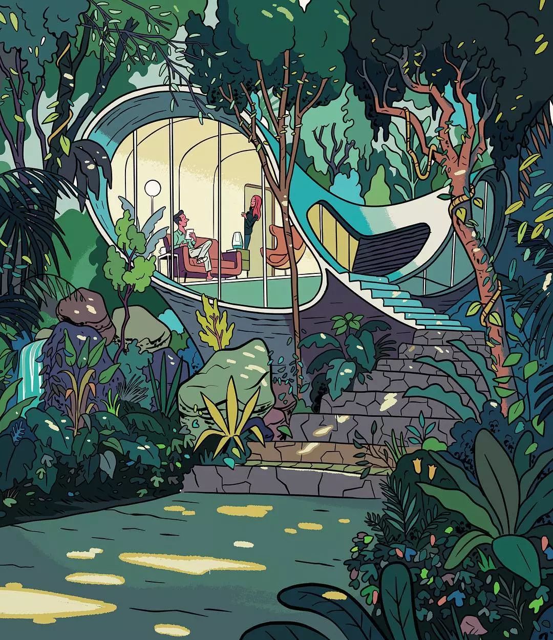 插画风格海报设计欣赏