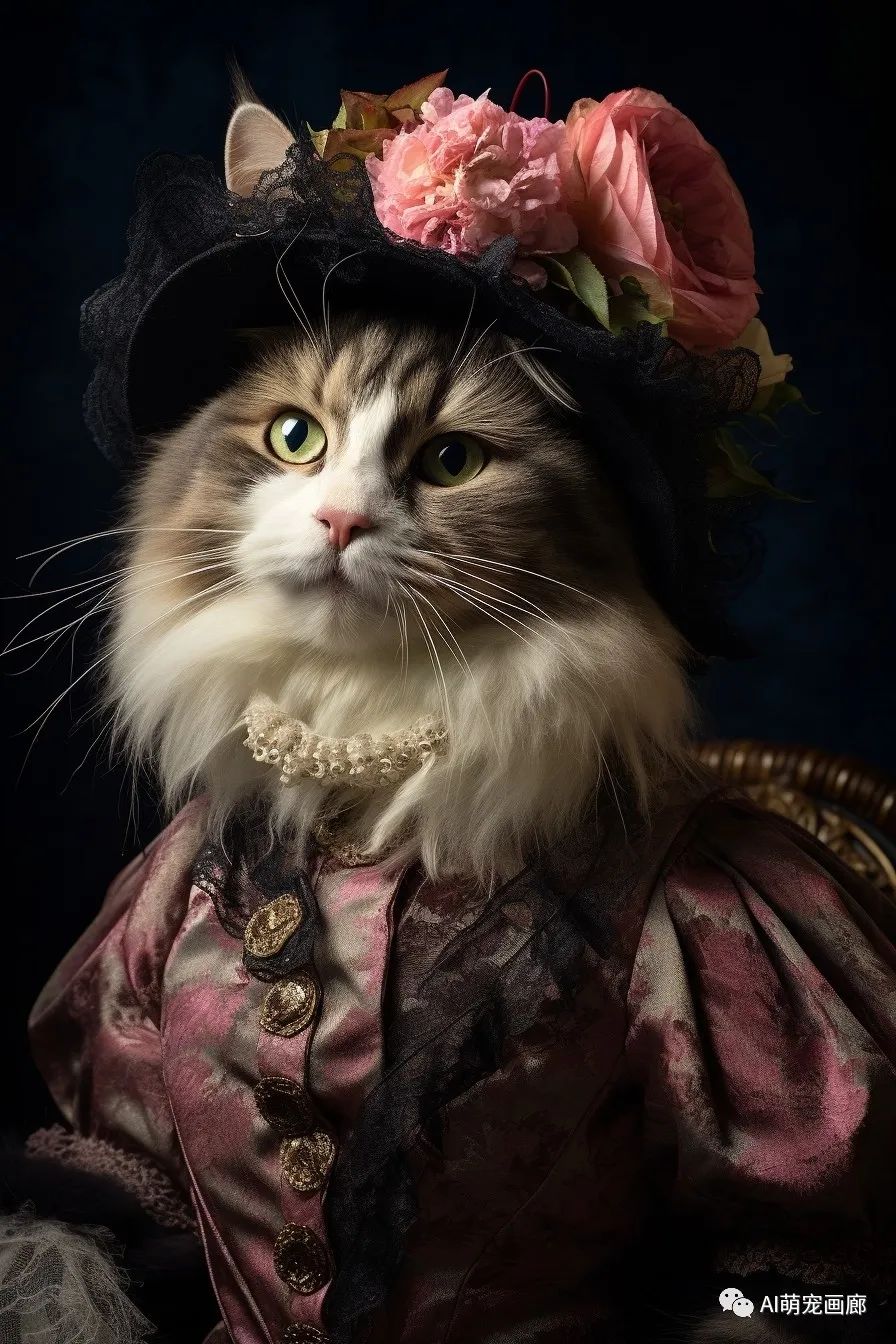 从未见过的高贵:12只猫咪穿上维多利亚礼服的精彩瞬间!