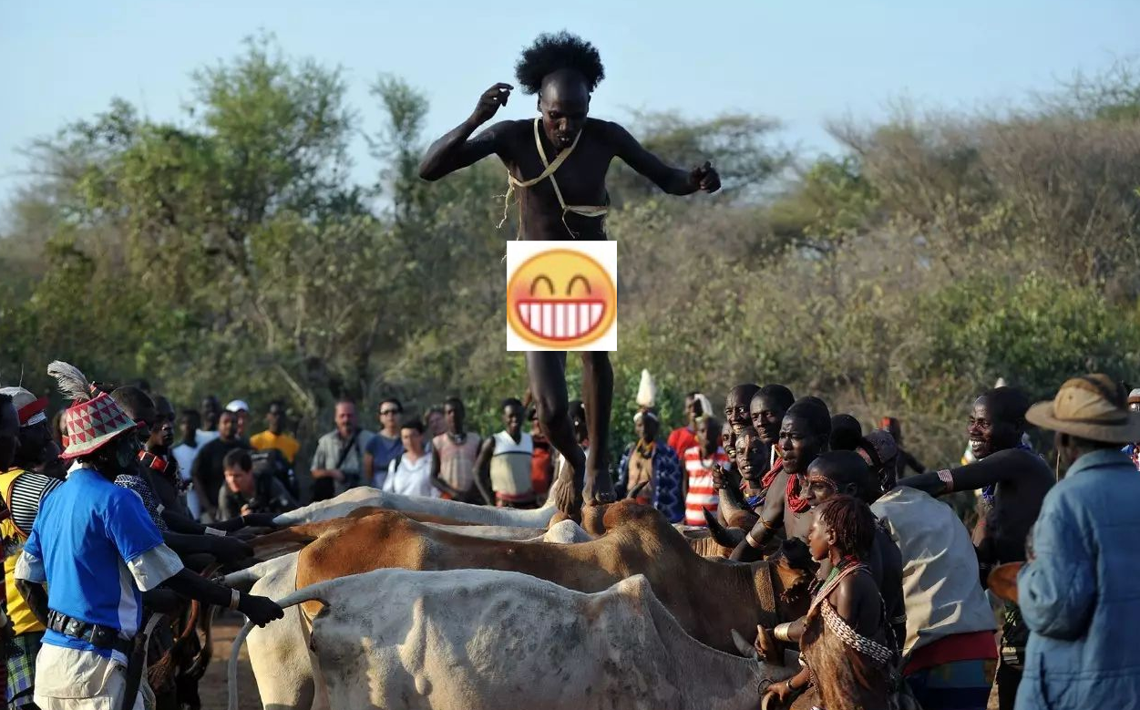 非洲部落奇葩的成人礼,男孩要参加"跳牛仪式"后,才能结婚生子