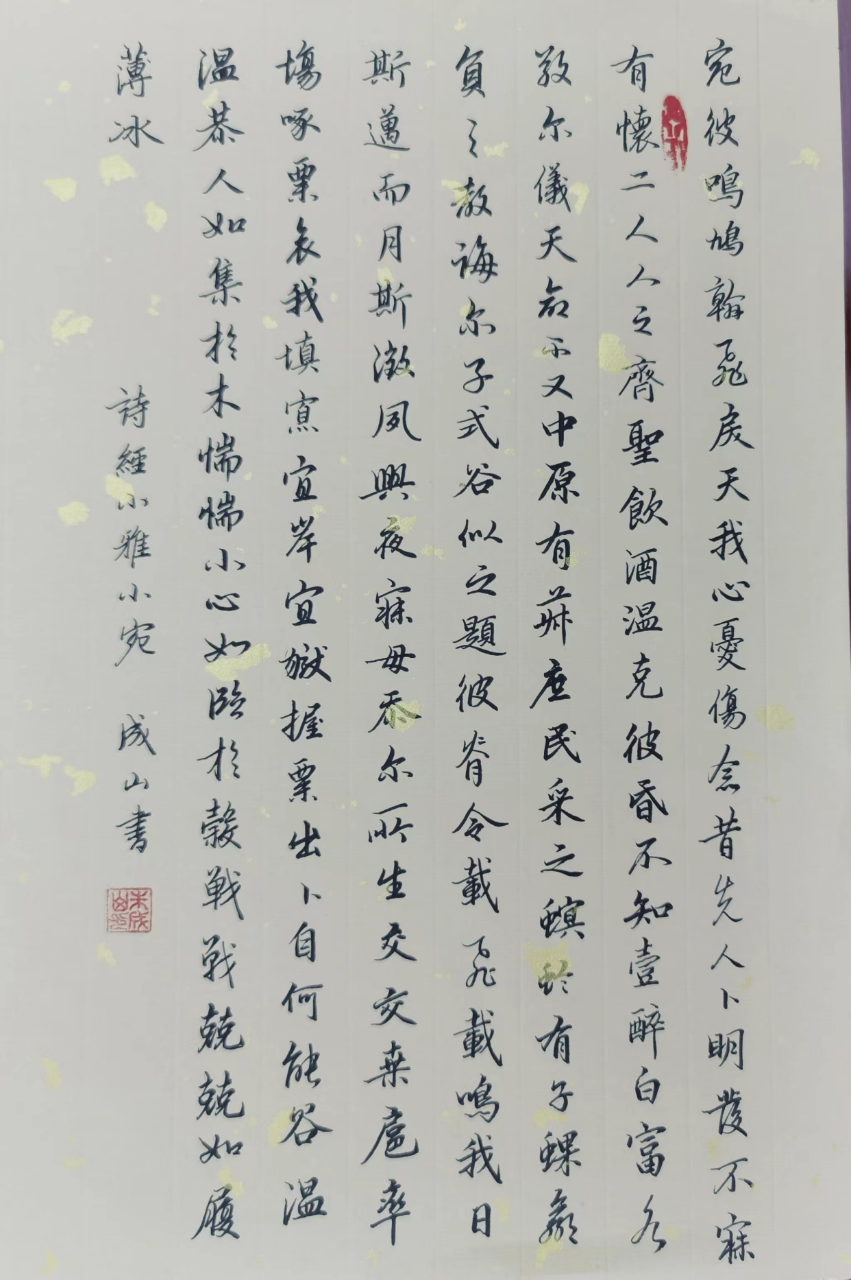 书法作品简介范文100图片