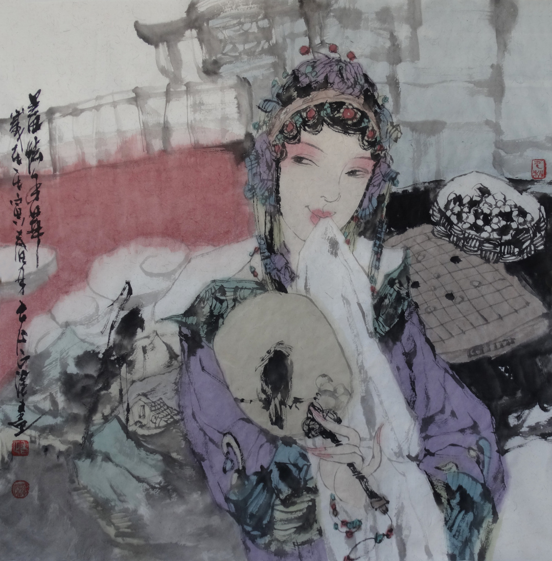 真迹展览著名画家郑华杰人物画作品欣赏