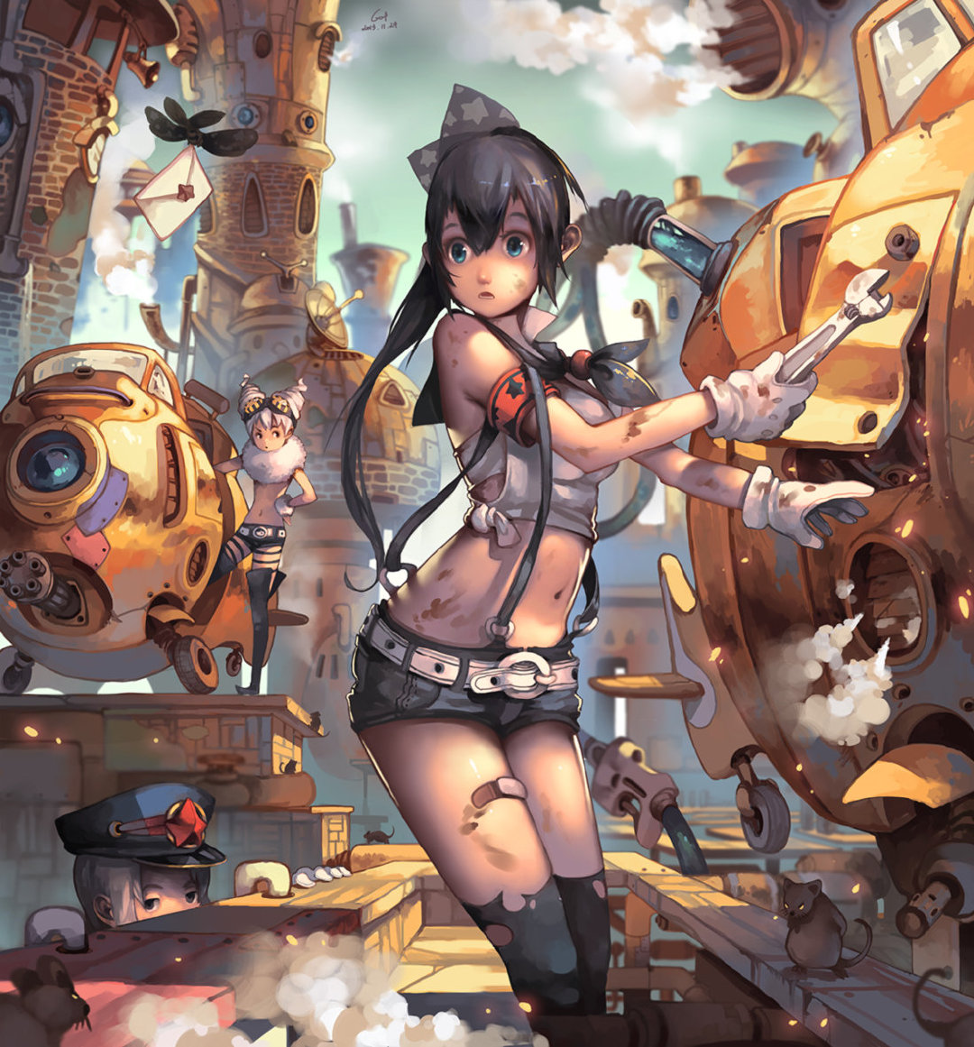 浓郁的日韩风格人物插画明艳的色彩和恰到好处的构图