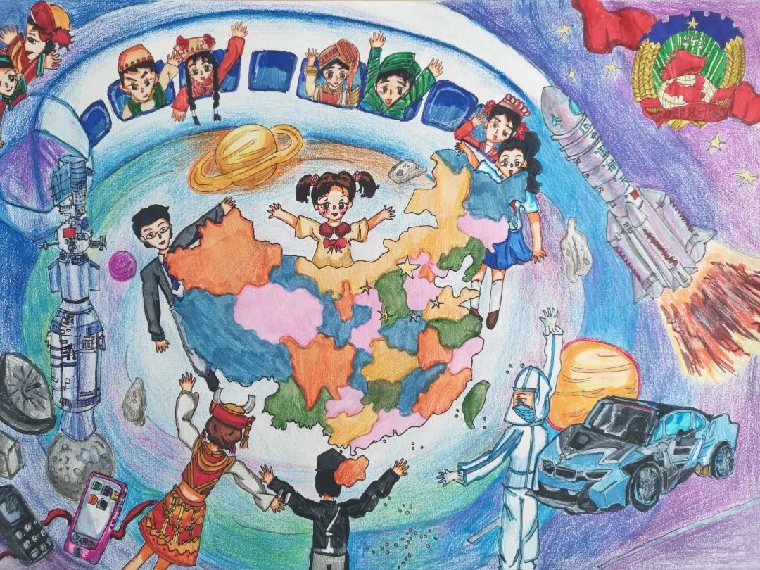 童心向党 共绘未来——丰台区少年宫美术部"喜迎党的二十大"绘画创作