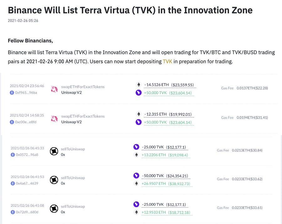 cz straightaway 在币安 fxs 上市期间冻结了 200 万美元内幕交易