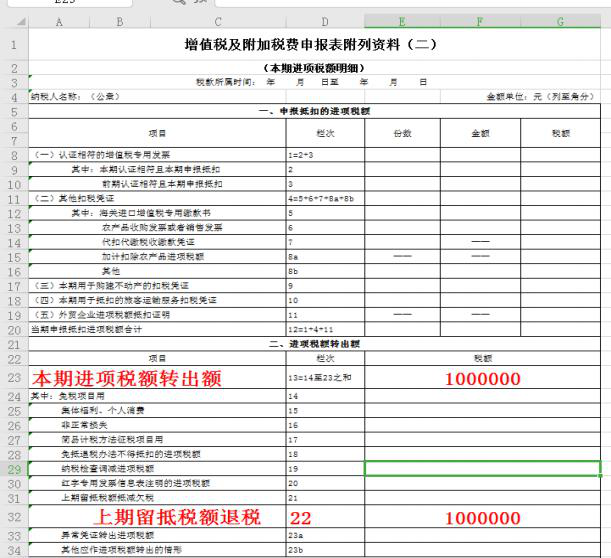 增值稅留抵退稅《退(抵)稅申請表》和申報表填寫示例