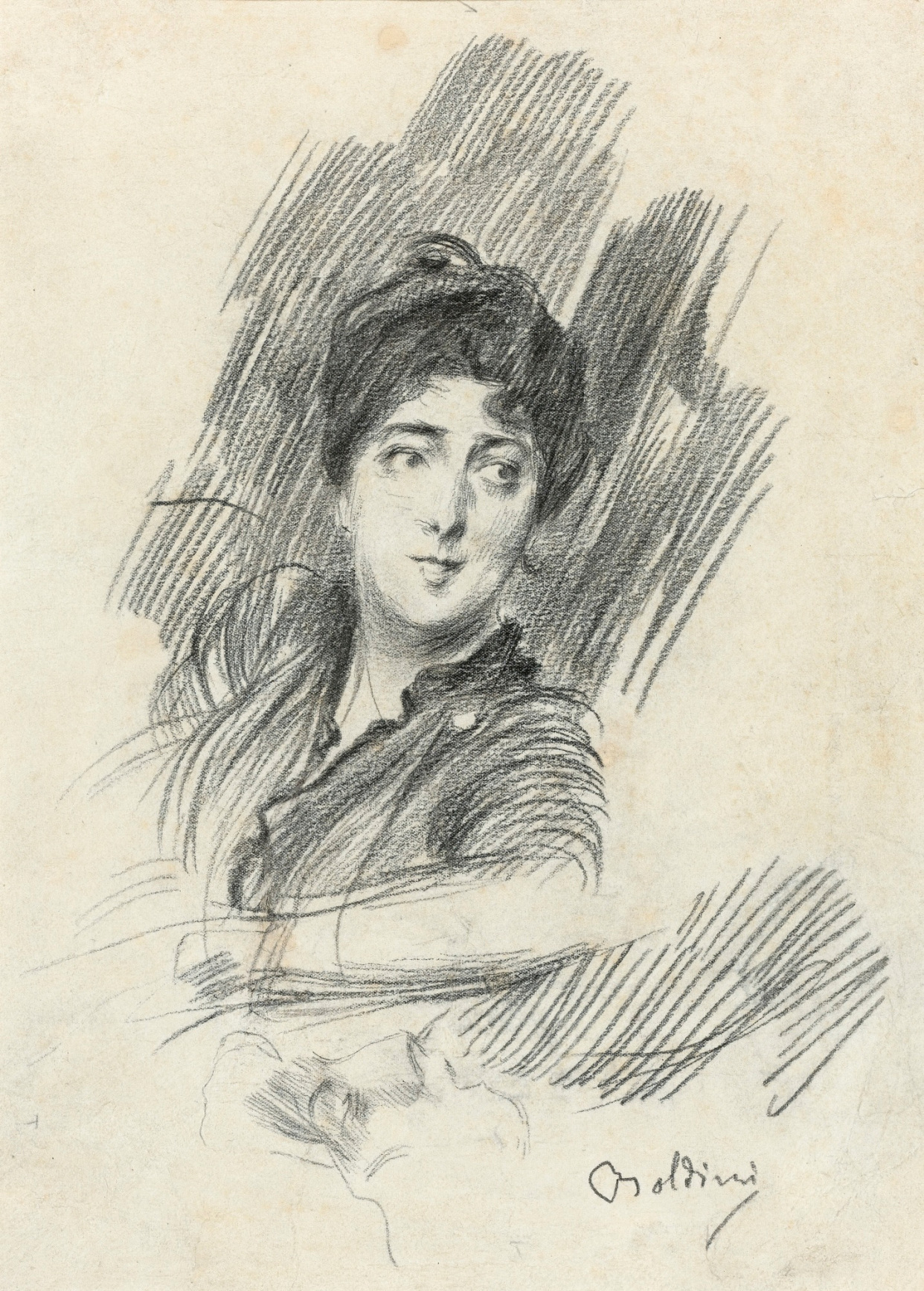 意大利印象派画家乔瓦尼·博尔迪尼(giovanni boldini)素描手稿