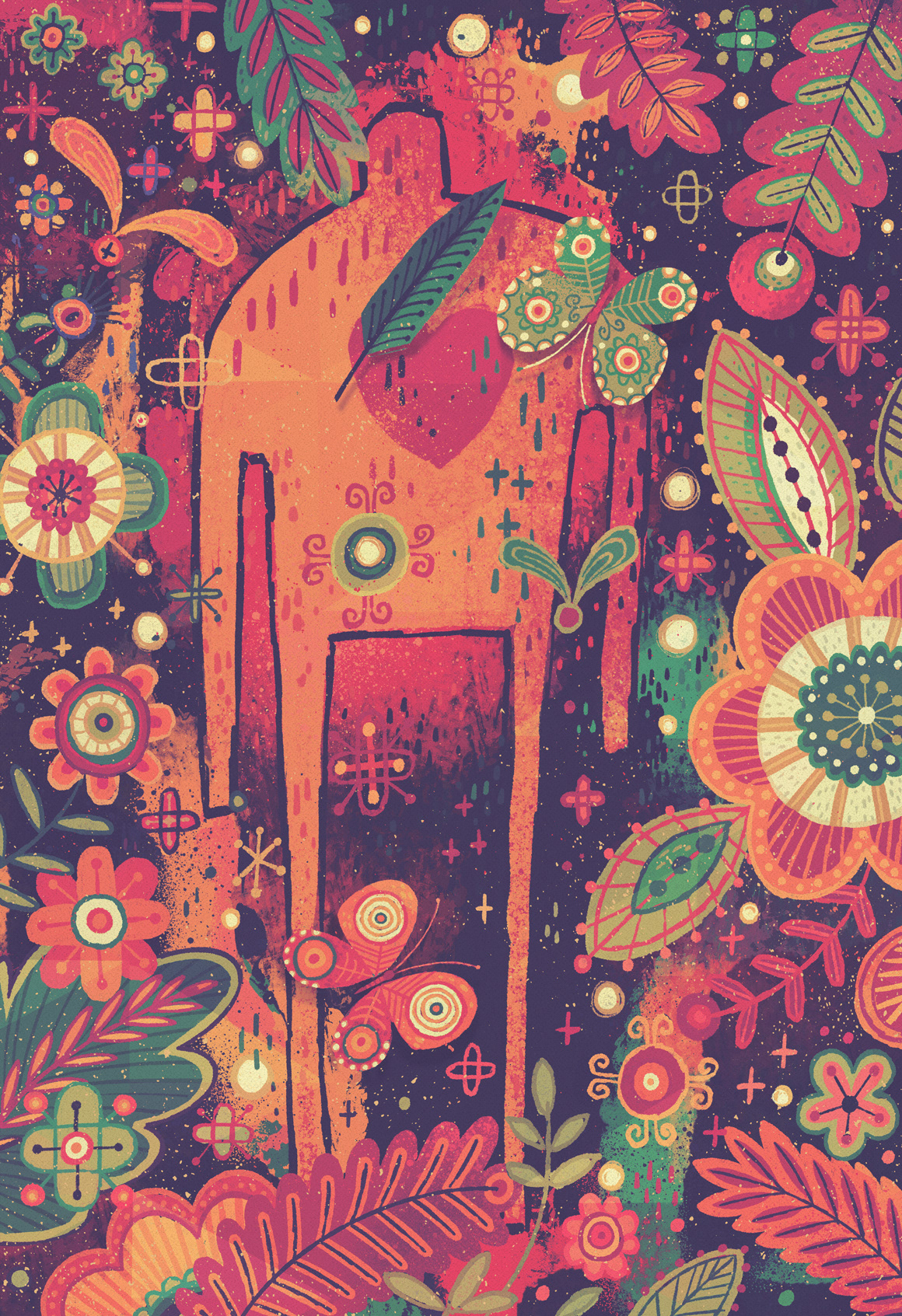 "工艺美术运动"插画图案风格作品