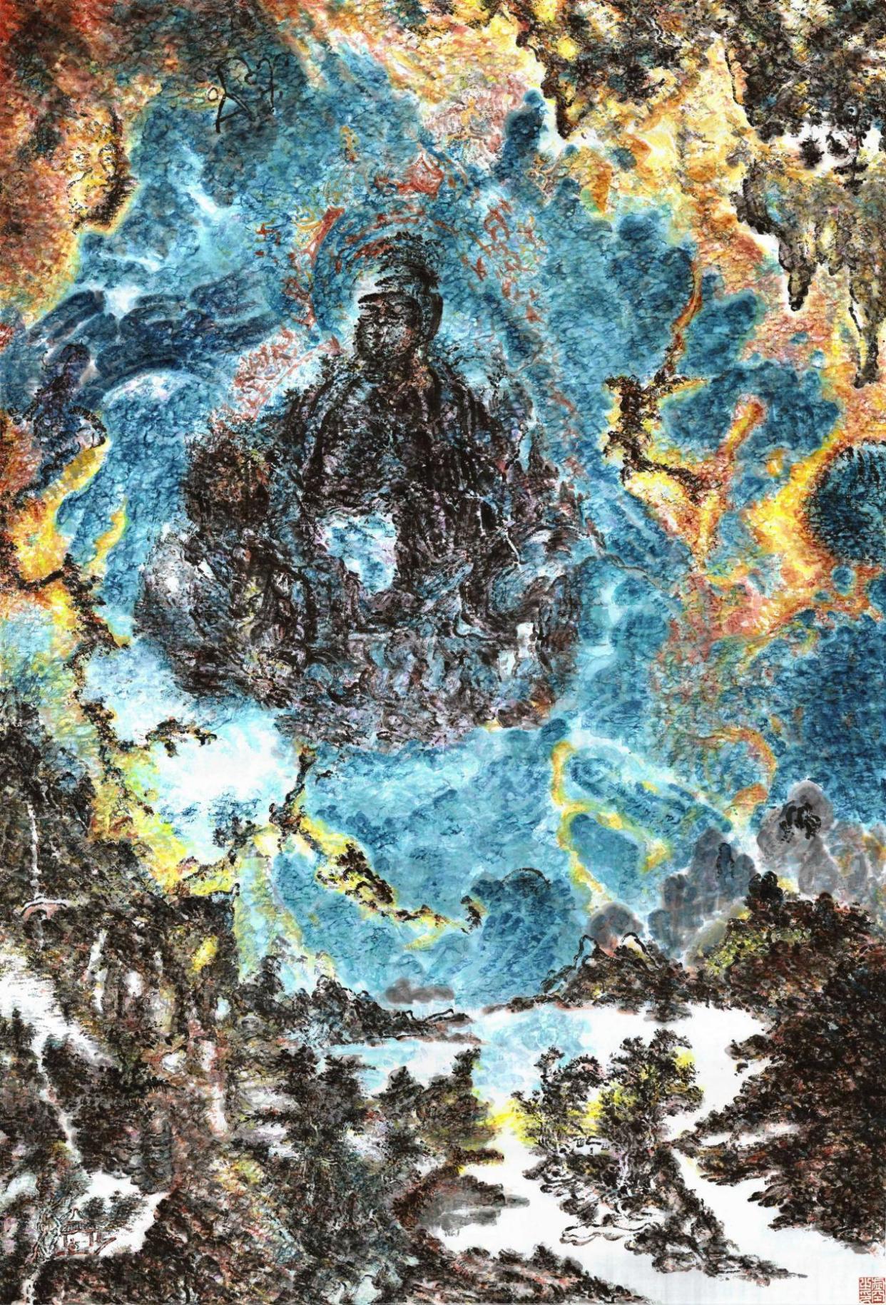 黑水墨山五千年——以大愚先生为例 谈水墨山水色彩艺术