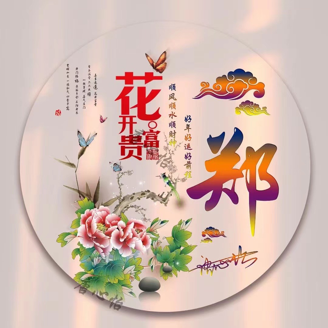 姓氏头像第990期,2023花开富贵唯美艺术简约签名头像,请查收