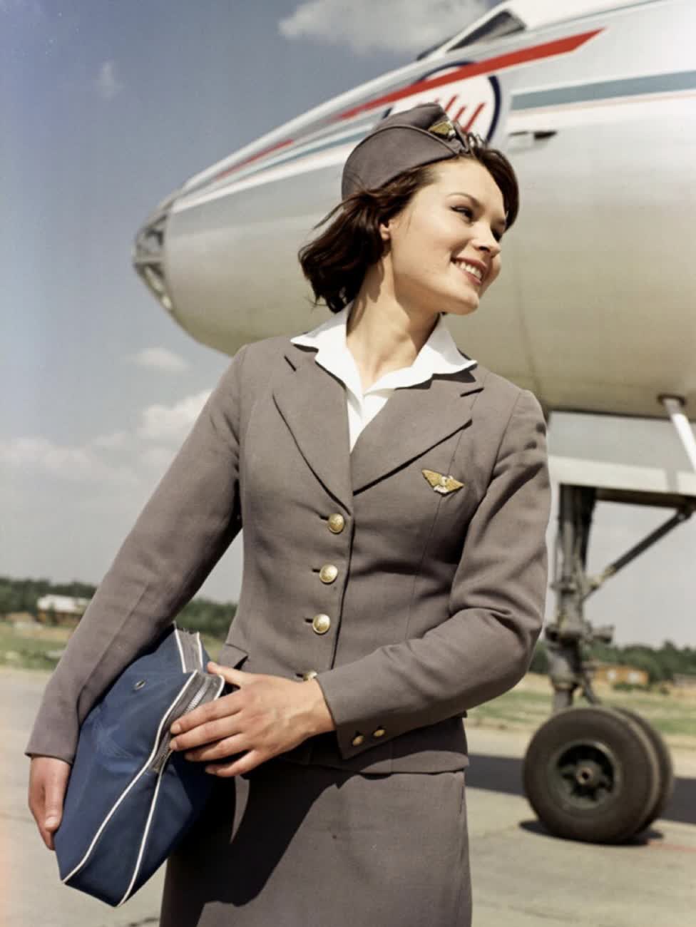 20世纪60年代苏联空姐亮相,引领时代潮流
