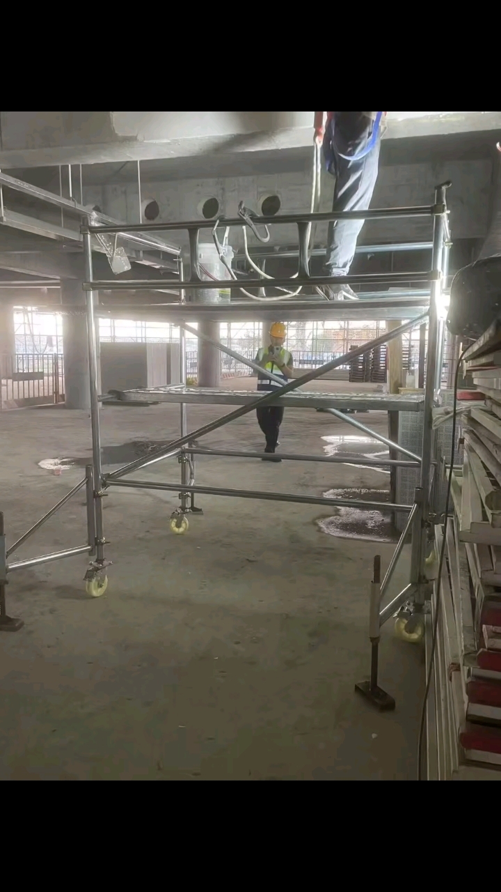 铝合金脚手架高空作业移动平台直爬梯门式快装脚手架东莞厂家直