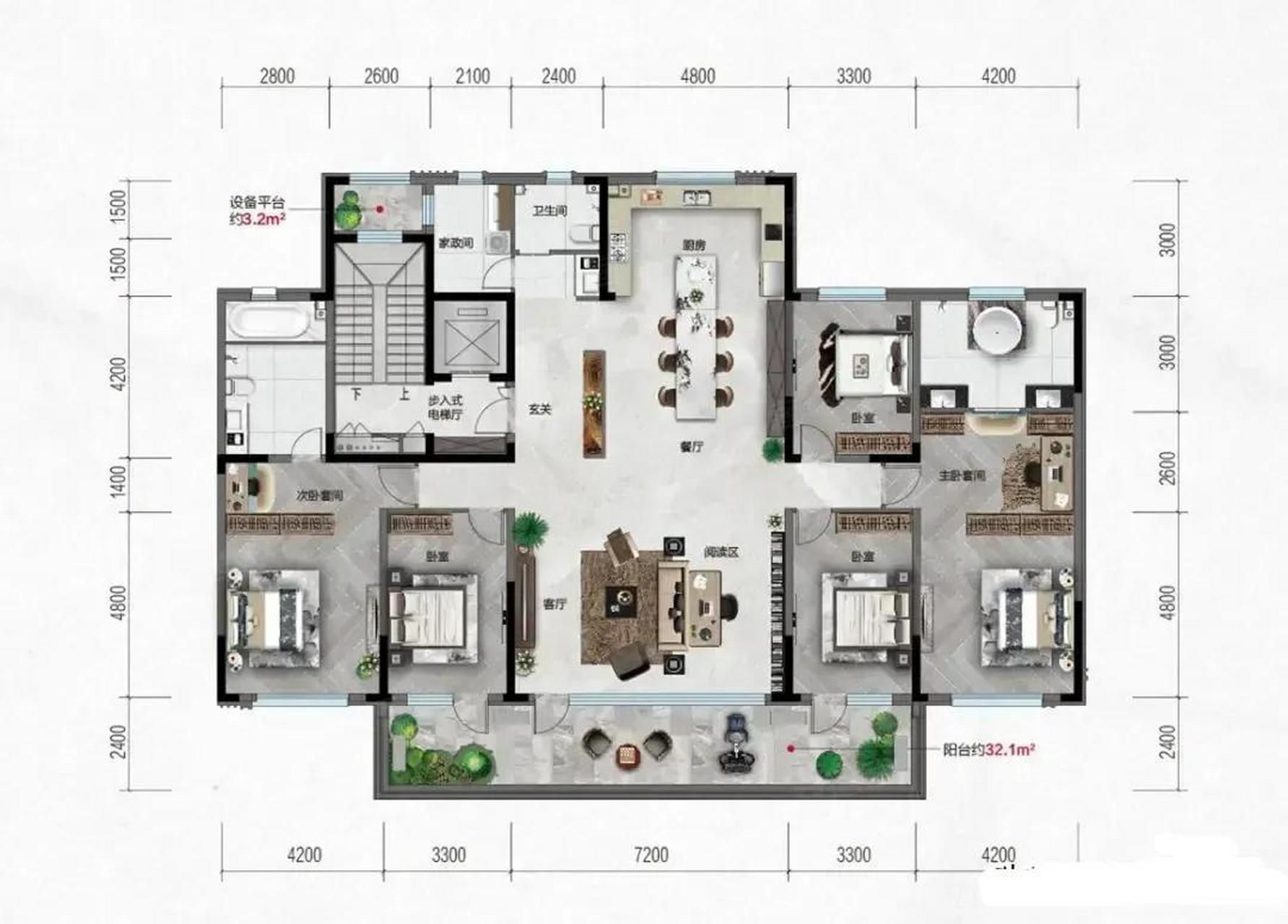 五室户型这样来设计,你会喜欢吗?不得不说:处处都是亮点!
