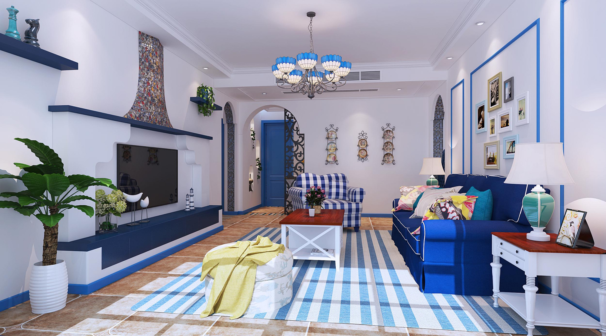 关于地中海风格电视背景墙设计,这几点你需要了解,让家装更简单