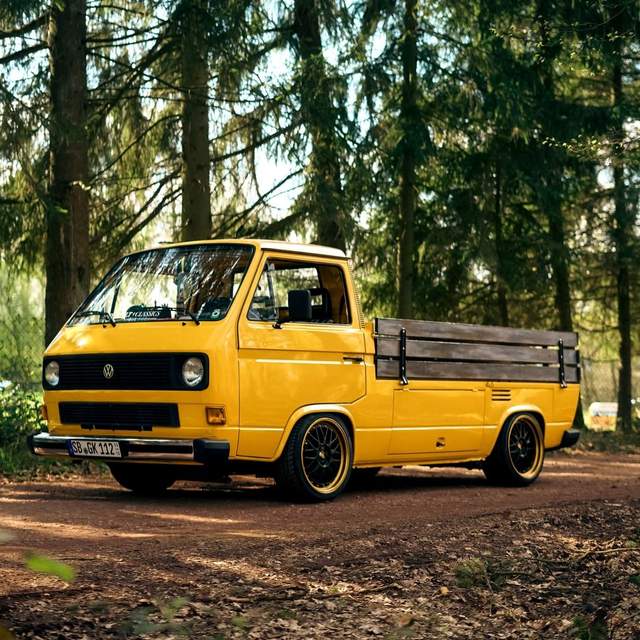 大众t3 pritsche 一部可爱的黄色小卡车