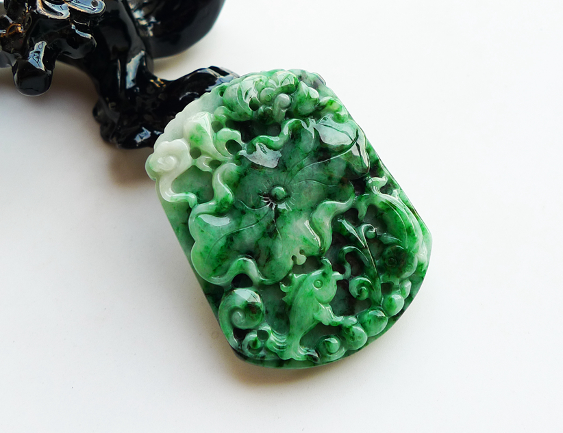 青云万里妙笔生花一一花青种翡翠原石欣赏