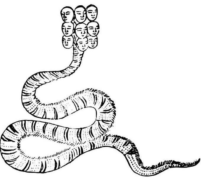 同治年间,山东两乞丐戏耍"人面蛇",人面蛇其实是一位可怜孩童