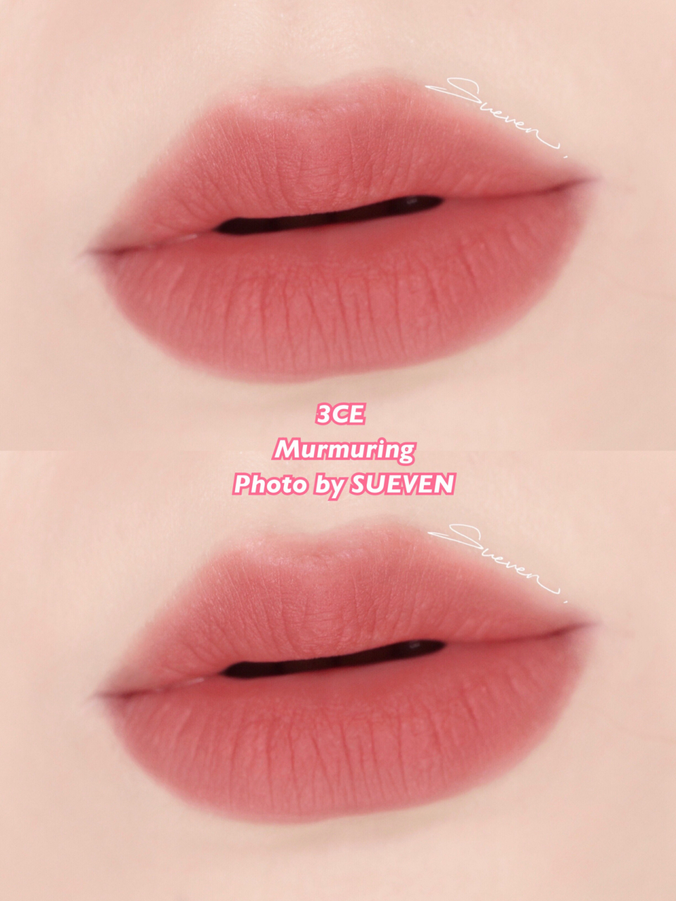 3ce这支murmuring我爱惨了 随便配个同色腮红,来个大地色眼影,就是敲