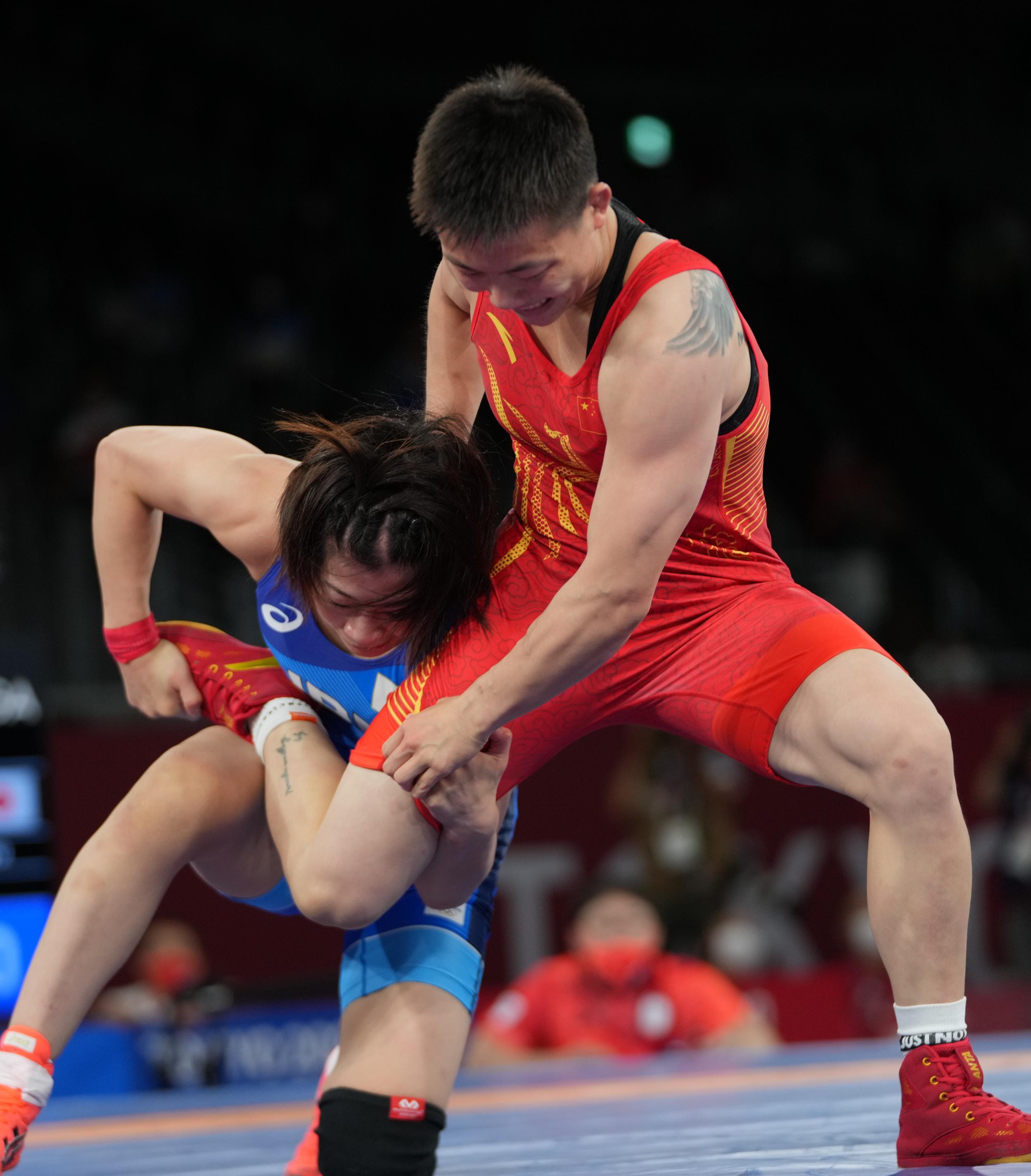 摔跤——女子自由式53公斤级:中国选手庞倩玉获得银牌
