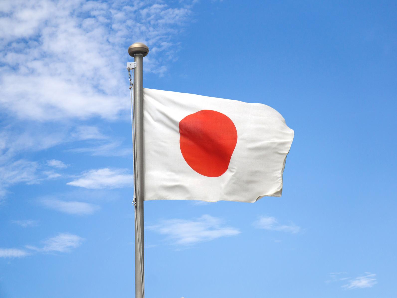 飘扬的日本国旗图片