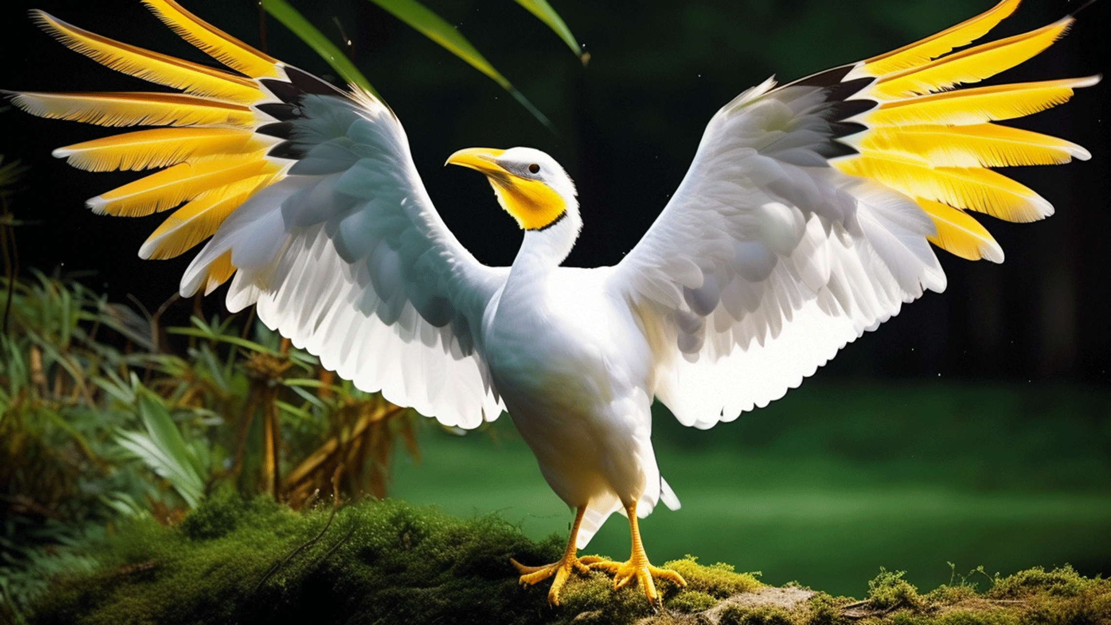 白鵺是神话中的一种异兽,外形像白色的雉鸡,羽毛闪烁着银白色的光芒