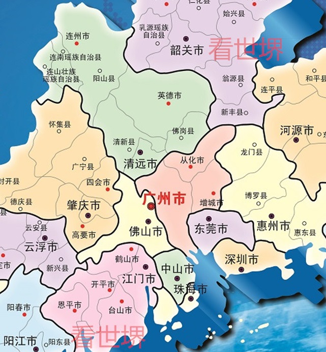 清远市地理位置图片