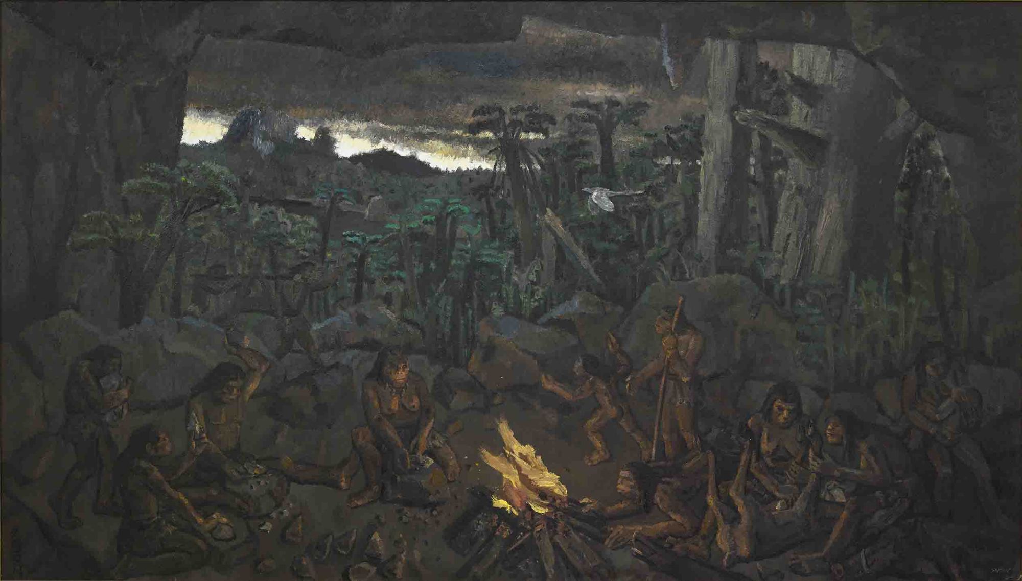 「广西好网民」黄少鹏:油画《百色智人》